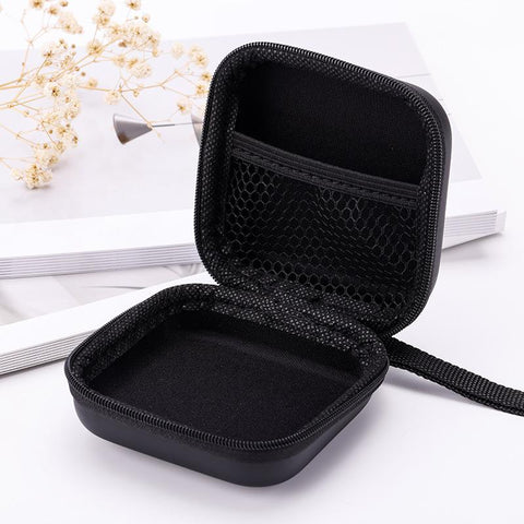 Headphone Case Bag with Lanyard Earphone Box Storage for Memory Card Headset USB Cable-PA00861-Veeddydropshipping