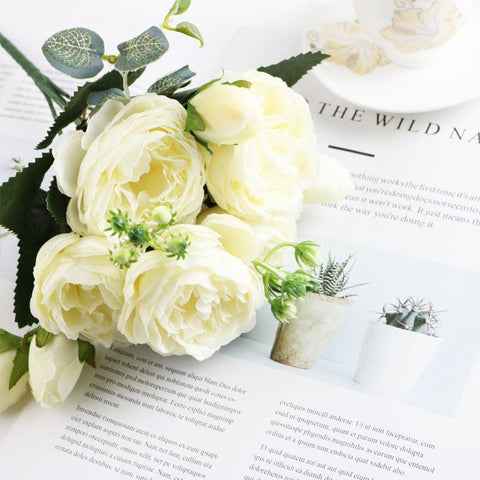 Hydrangea Flowers Artificial Bouquet Silk Blooming-HA00671-Veeddydropshipping
