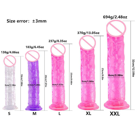 Realistic Dildo With Suction Cup Huge Jelly Dildos Sex Toys for Woman Men Fake -BH01187-Veeddydropshipping