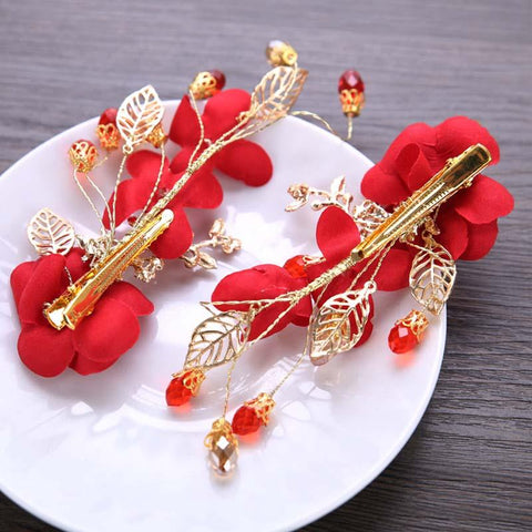 Chinese Hairpins Bride Hair Clips Hair Accessories -JW00494-Veeddydropshipping
