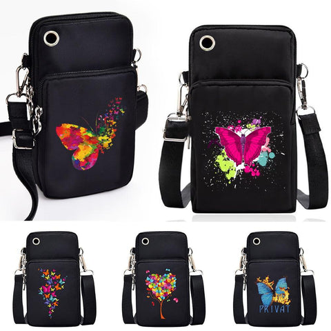 Mobile Phone Bag Butterfly Pattern Lipstick Purses Pouch  for-BS00377-Veeddydropshipping