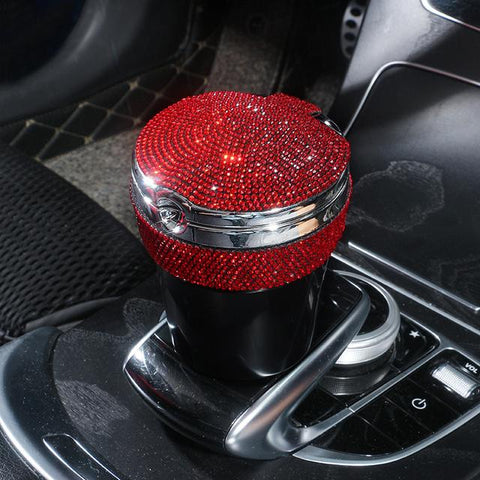 LED Car Ashtray With Light Diamond Cigar Cigarette Ashtray Smoke-AM00052-Veeddydropshipping
