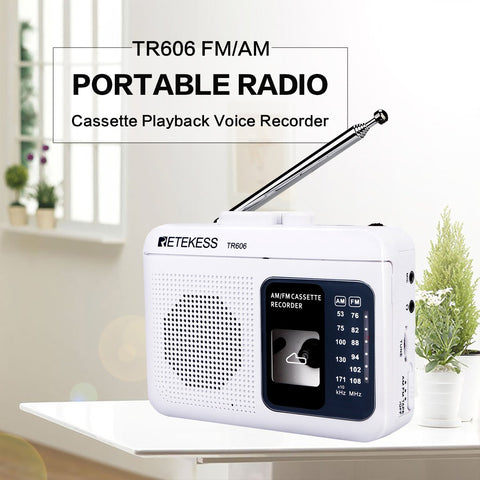 Cassette Playback Radio FM/AM Portable Radio Voice Recorder Support -CE01079-Veeddydropshipping