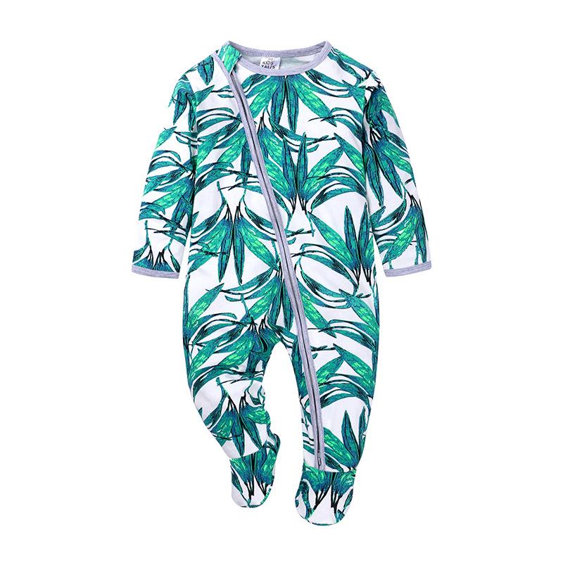 Spring Autumn Cute Baby double zipper Clothes Sleeping Pajamas Baby-Veeddydropshipping-8