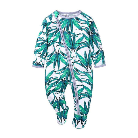 Spring Autumn Cute Baby double zipper Clothes Sleeping Pajamas Baby-Veeddydropshipping-8