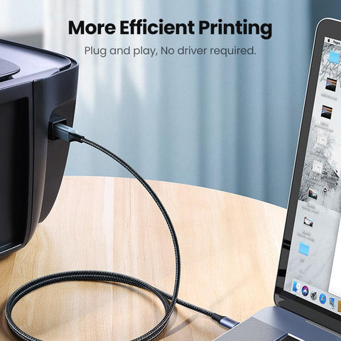USB C to USB Type B 2.0 Cable for New MacBook Pro HP Canon Brother Epson-CE00401-Veeddydropshipping
