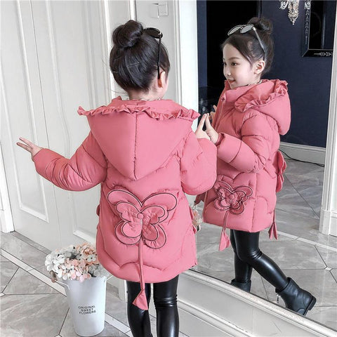Girls Long Jacket Children Cotton-padded Outwear-Veeddydropshipping