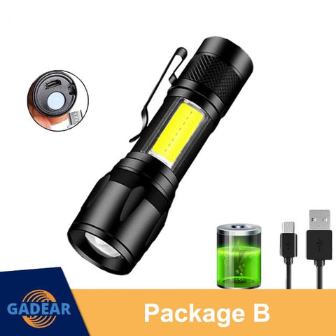Portable Rechargeable Zoom LED Flashlight XP-G Q5 Flash Light Torch-TI00780-Veeddydropshipping