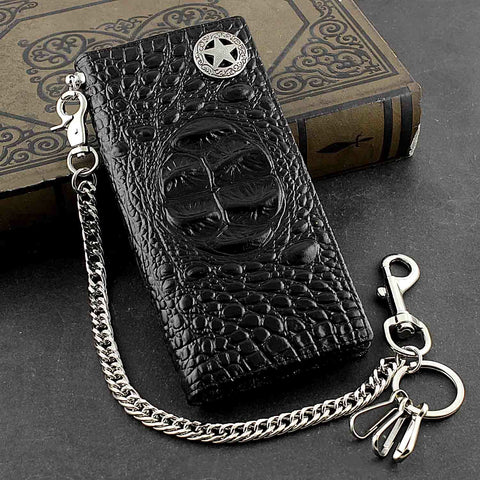 Biker Leather Wallet Purse With-MF00723-Veeddydropshipping