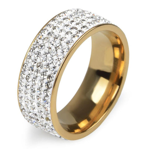 High Quality Crystal Stainless Steel Ring Multicolor Women -JW00035-Veeddydropshipping