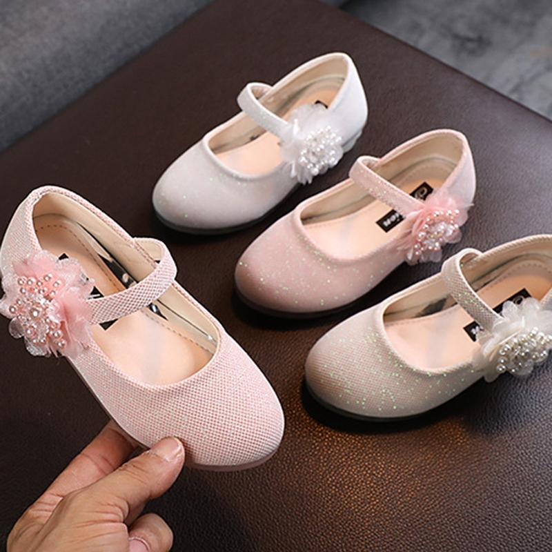 Baywell New Childrens Girl&#39;s Shoes Pearl Flower-TB00122-Veeddydropshipping