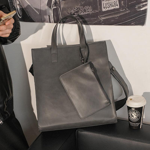 Office Bags Crazy horse Leather Handbag New computer-BS00443-Veeddydropshipping