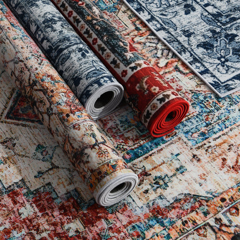 Retro Ethnic Carpets Turkish Persian Rug for Living Room-HA00462-Veeddydropshipping