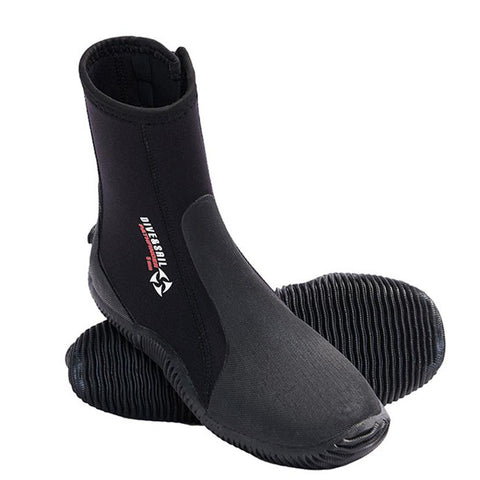 Unisex-Adult Basic 5mm Neoprene Black Wetsuit Scuba Diving Boots with Side Zipper-OS00120-Veeddydropshipping