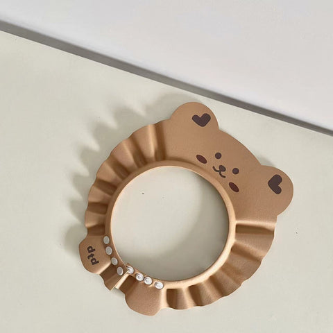 Adjustable Baby Bath Shower Shampoo Cap Cartoon Bear Hair Wash-TB00728-Veeddydropshipping