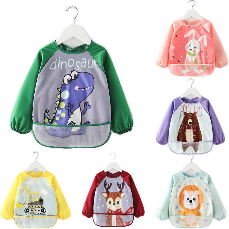 Cute Cartoon Baby Bibs Waterproof Infant Eating Bib with Pocket Children-Veeddydropshipping-1