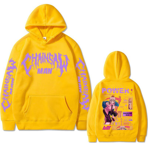 Hoodies Power Double Sided Printed Hooded Sweatshirt-MF00042-Veeddydropshipping