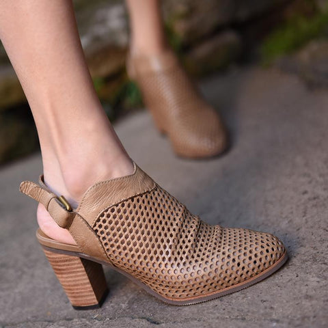 Women Hollow Out Breathable Ladies Genuine Leather-BS00858-Veeddydropshipping