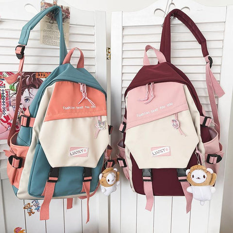 Harajuku Schoolbag Kawaii Backpacks Waterproof Nylon-BS00250-Veeddydropshipping