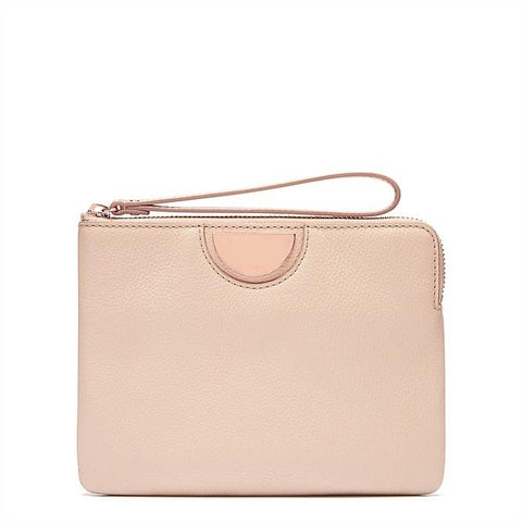 LEATHER ECHO MEDIUM POUCH WITH CURVE-BS00629-Veeddydropshipping