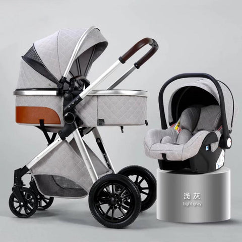 New 3 in 1 Baby Stroller High Landscape Carriage Light Newborn Pram Shock-TB00351-Veeddydropshipping