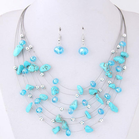 Bridal Wedding Women Charm  African Beads Jewelry Set  -JW00377-Veeddydropshipping