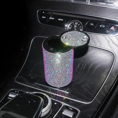 Universal Car Ashtray Crystal Diamond Ash Tray Auto Interior Decor-AM00049-Veeddydropshipping