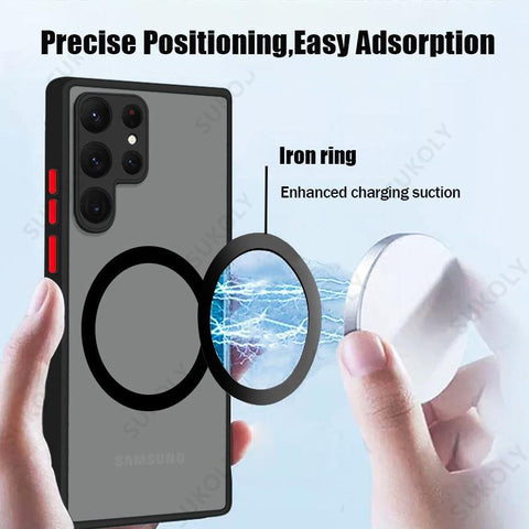 Luxury For Magsafe Charging Case For Samsung Galaxy S23 S22 Ultra S21 Plus-PA00206-Veeddydropshipping