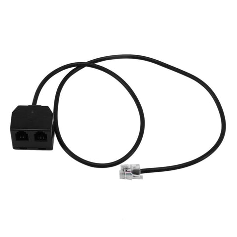 Retail RJ9 4P4C Male To Dual Female Ports Connector Telephone Adapter-CE01421-Veeddydropshipping