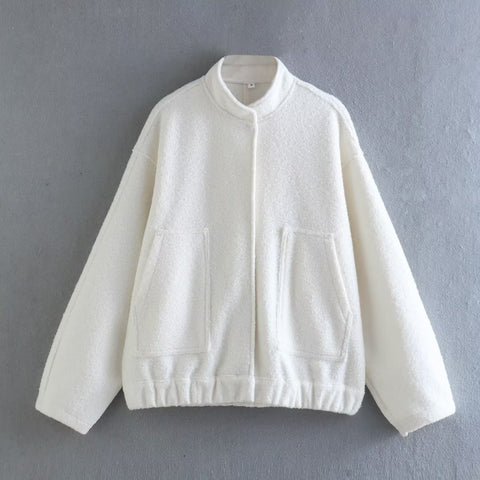 Fashion leisure Jacket Coat Vintage Long Sleeve-WF00158-Veeddydropshipping