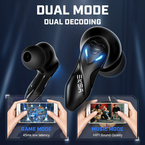 GT1 TWS Ture Wireless Gaming Headset Earbuds 45ms Low Latency -CE01119-Veeddydropshipping