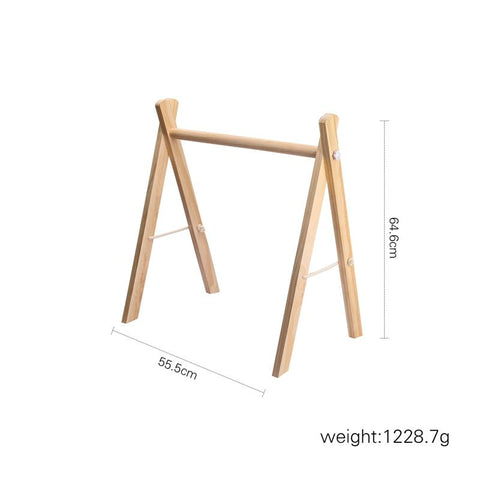 1Set Baby Fitness Frames Wooden Rattle Toys Baby Activity Gym Mobile Suspension-TB00506-Veeddydropshipping