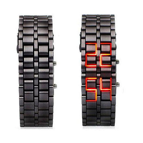 Fashion Black Full Metal Digital Watch Men Watches-JW00758-Veeddydropshipping
