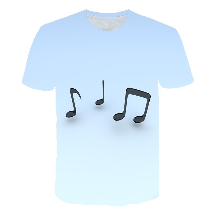 2023 Music Note Baby Boy Girl T Shirts Summer Kids Fashion Casual Tops-TB01139-Veeddydropshipping