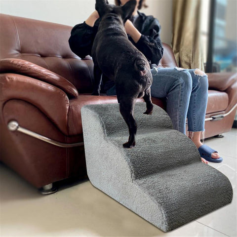 Dog Ladder 3 Tiers Dog Stairs Foam-HA01430-Veeddydropshipping