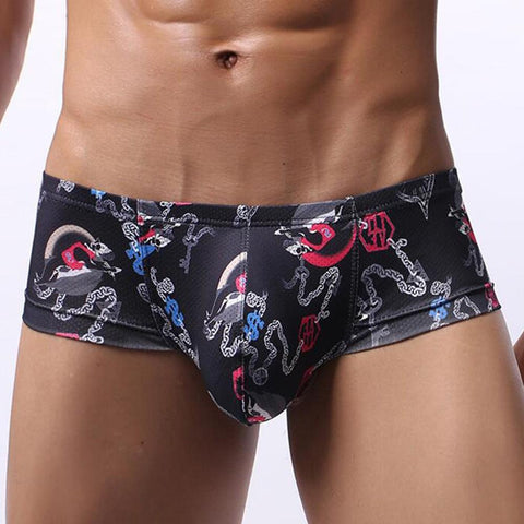 Bulge U Pouch Panties Men&#39;s Sexy Printed Lingerie Low Rise-MF01509-Veeddydropshipping