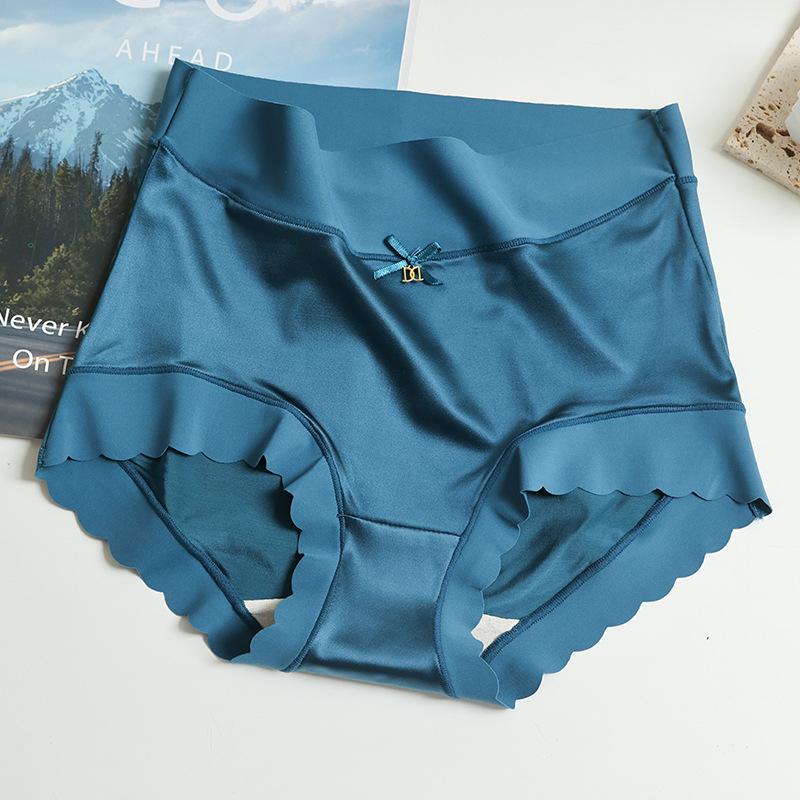 Women Ice Silk Satin Briefs Seamless Underwear-WF00785-Veeddydropshipping