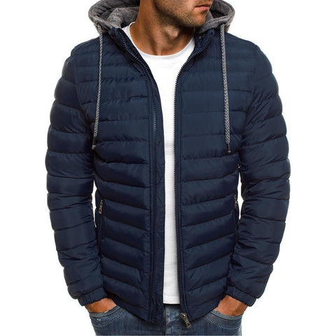 Thin Warm Snow Coats Male Hooded Windbreaker-MF01193-Veeddydropshipping