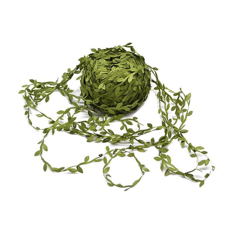 Silk Leaf-Shaped Handmake Artificial green Leaves-HA00693-Veeddydropshipping