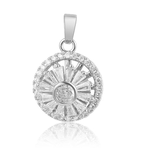 Snowflake  Zircon Fidget Pendant Wholesale Charms  Jewelry Necklace Fashion