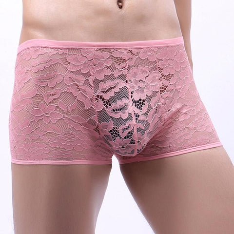 See-through Gay Male Panties Low-waist Penis Pouch Men Boxershorts-MF01517-Veeddydropshipping