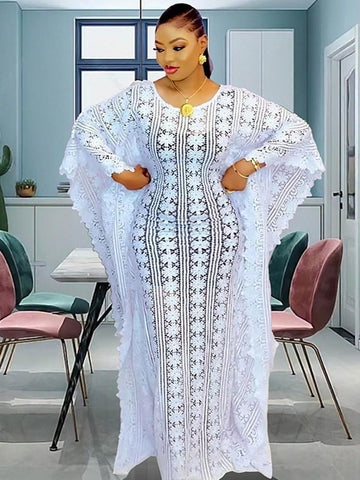 Women African Elegant Dashiki Maxi Dress-WF01655-Veeddydropshipping