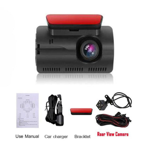 HD Car Video Recorder 2 Lens Hidden Car Driving Dash Cam 3.0inch IPS-AM00565-Veeddydropshipping