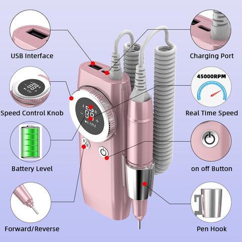 Electric Sander Nails Lathe Gel Cutting Remove Tool-BH01049-Veeddydropshipping