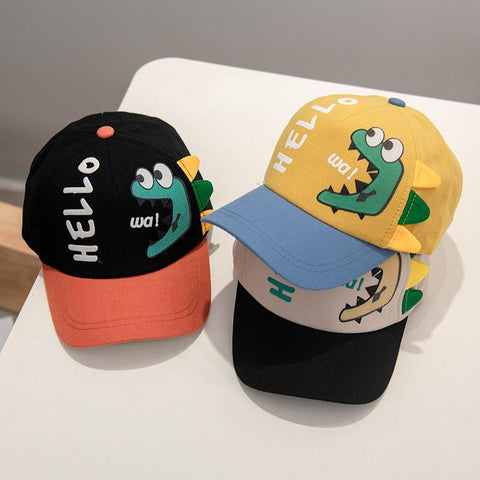 Baby Baseball Cap for Boy Girl Cartoon Dinosaur Children Adjustable Sun-Veeddydropshipping-1
