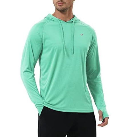 Long Sleeve Hooded UPF 50+ Sun Protection Athletic Hoodie Leisure Gym Fishing-OS01014-Veeddydropshipping