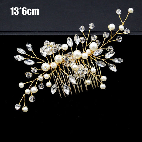 Pearl Hair Vine Accessories Wedding Jewelry 35cm Headwear -JW00463-Veeddydropshipping