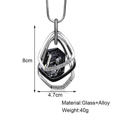 Long Necklaces Pendants for Women Collier Geometric Chain Fashion-JW01175-Veeddydropshipping