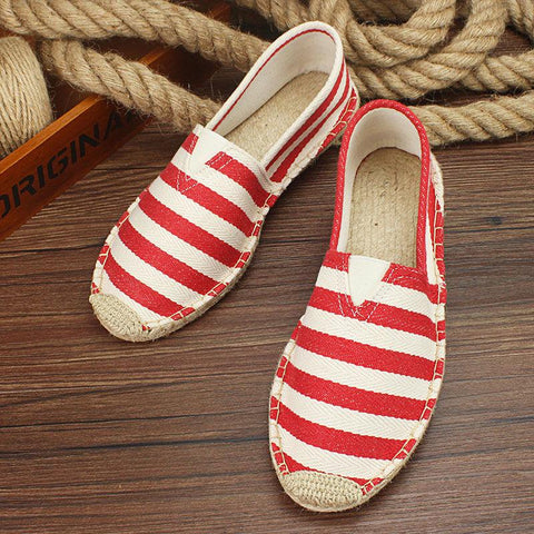 Breathable  Casual Shoes Slip-On Hemp Shoes Graffiti-BS01349-Veeddydropshipping