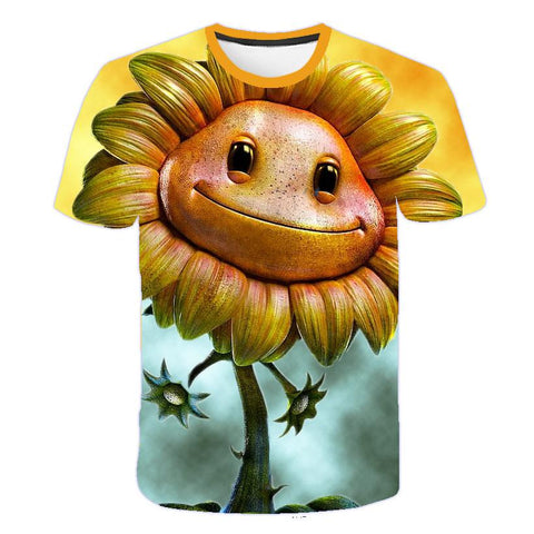 Plants vs Demons Summer T-shirt funny t shirt Boys Girls T-Shirt 3d Print-TB01146-Veeddydropshipping